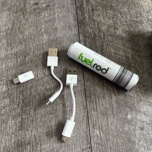 White Portable Charger Set